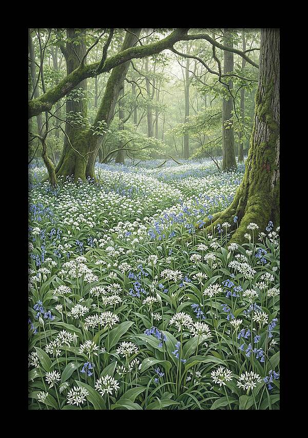 Forest Glade With Wild Garlic