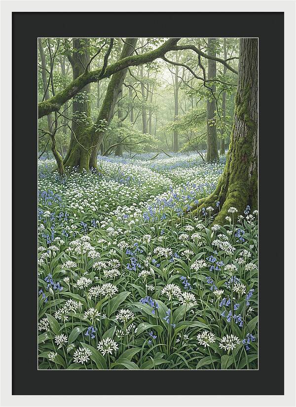 Forest Glade With Wild Garlic