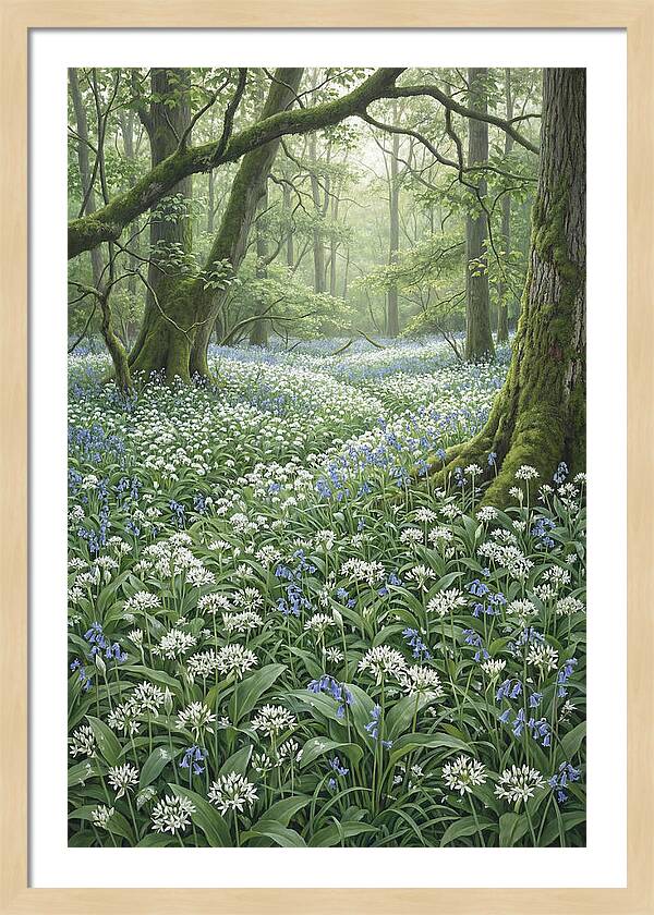 Forest Glade With Wild Garlic