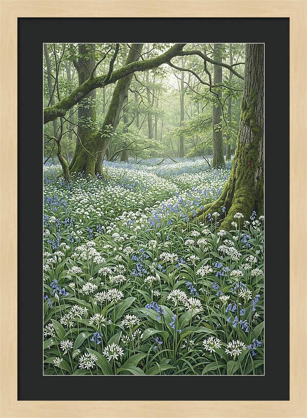 Forest Glade With Wild Garlic