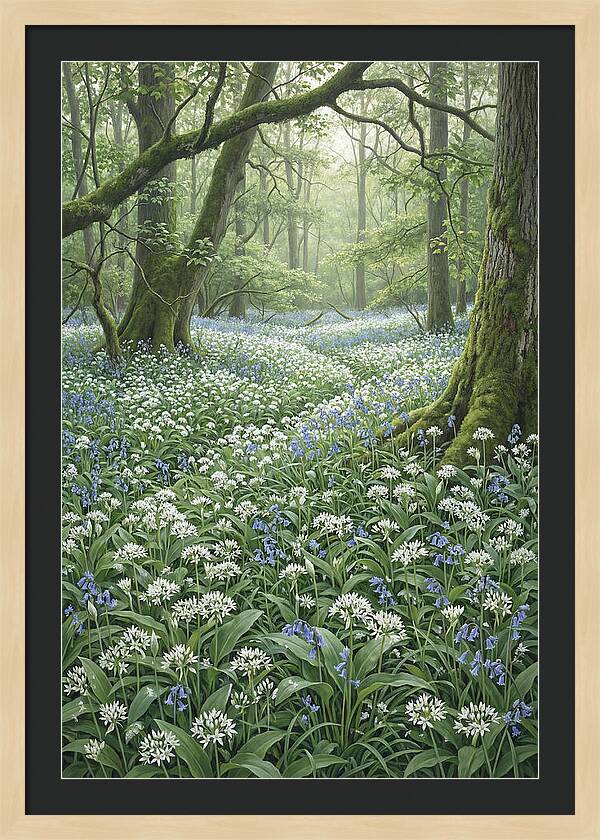 Forest Glade With Wild Garlic