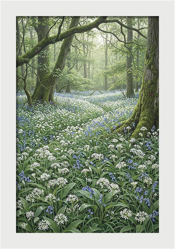 Forest Glade With Wild Garlic