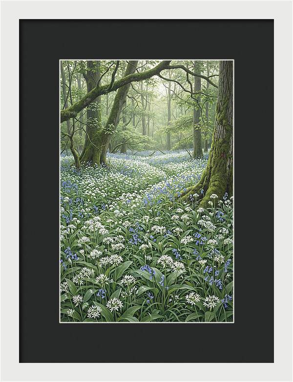 Forest Glade With Wild Garlic