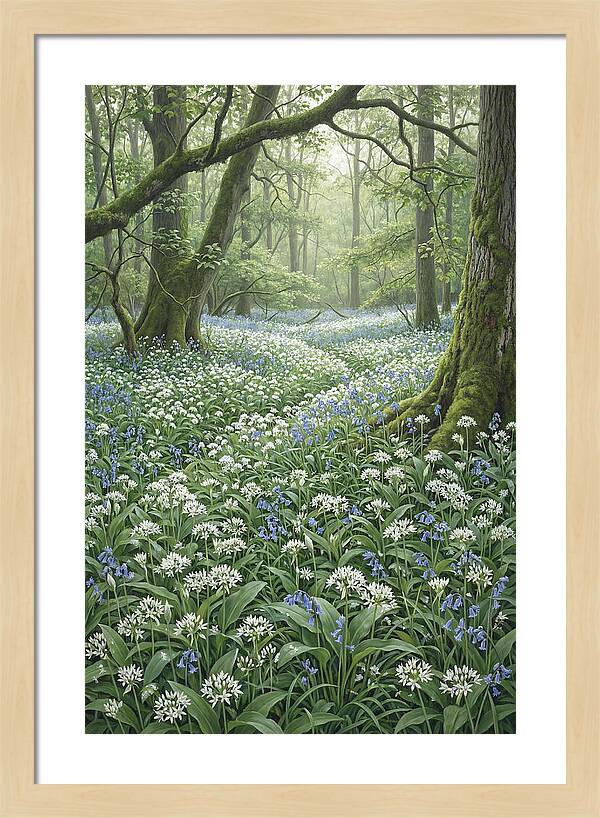 Forest Glade With Wild Garlic