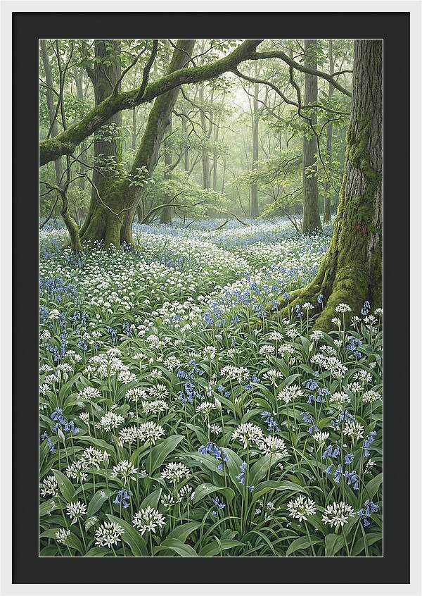 Forest Glade With Wild Garlic