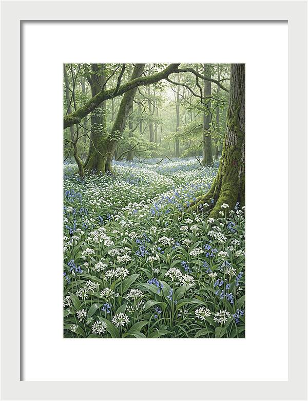 Forest Glade With Wild Garlic