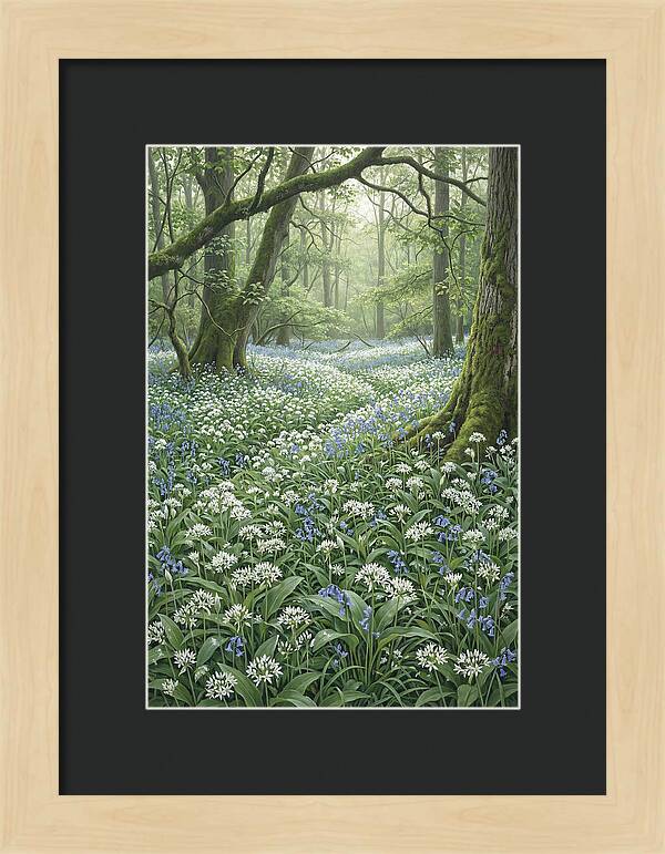 Forest Glade With Wild Garlic