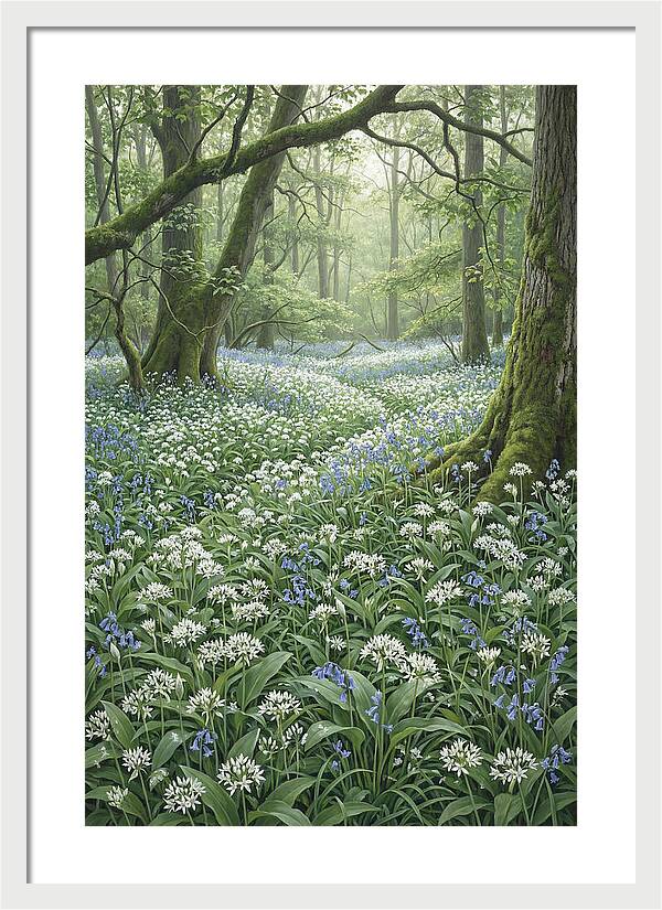 Forest Glade With Wild Garlic