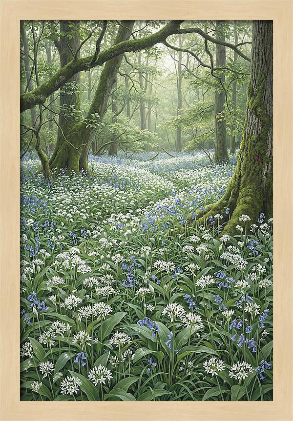 Forest Glade With Wild Garlic