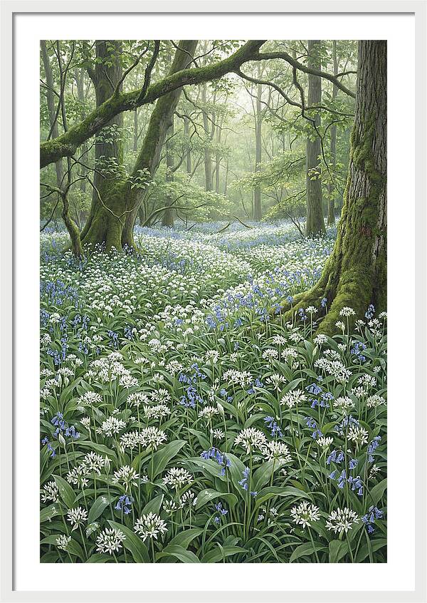 Forest Glade With Wild Garlic