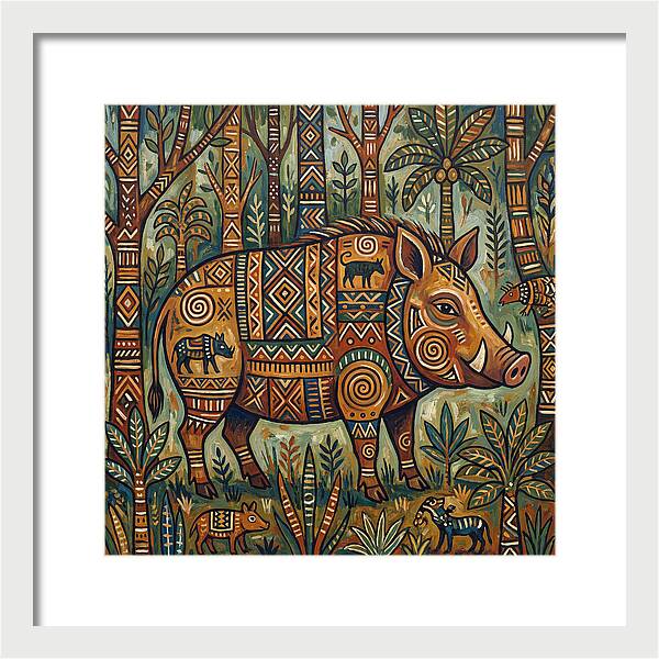 Forest Hog Folk Art