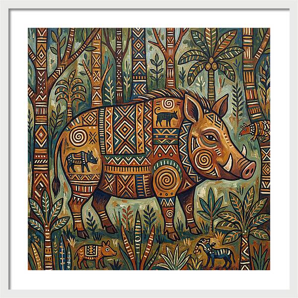Forest Hog Folk Art