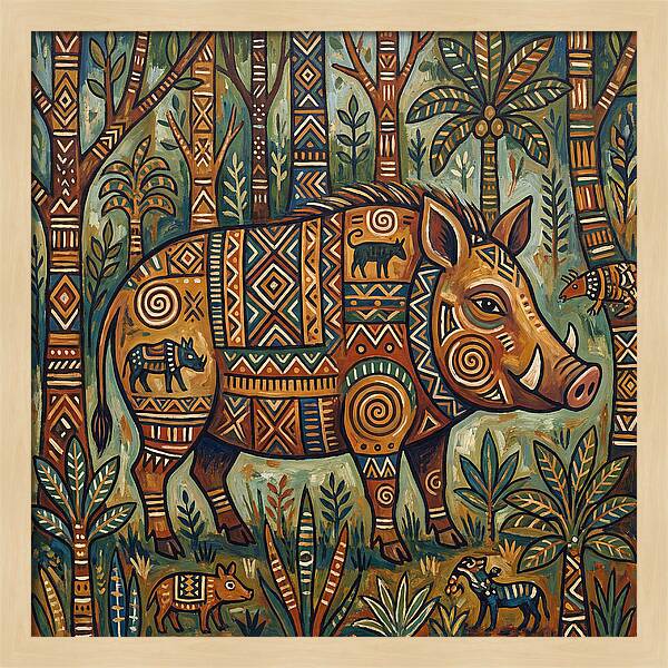 Forest Hog Folk Art