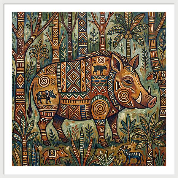 Forest Hog Folk Art