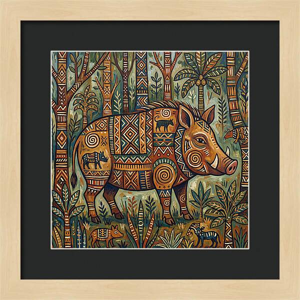 Forest Hog Folk Art