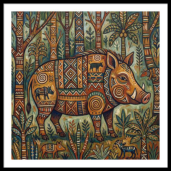 Forest Hog Folk Art