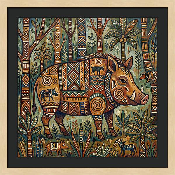 Forest Hog Folk Art