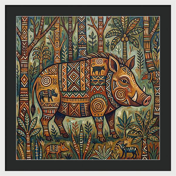 Forest Hog Folk Art