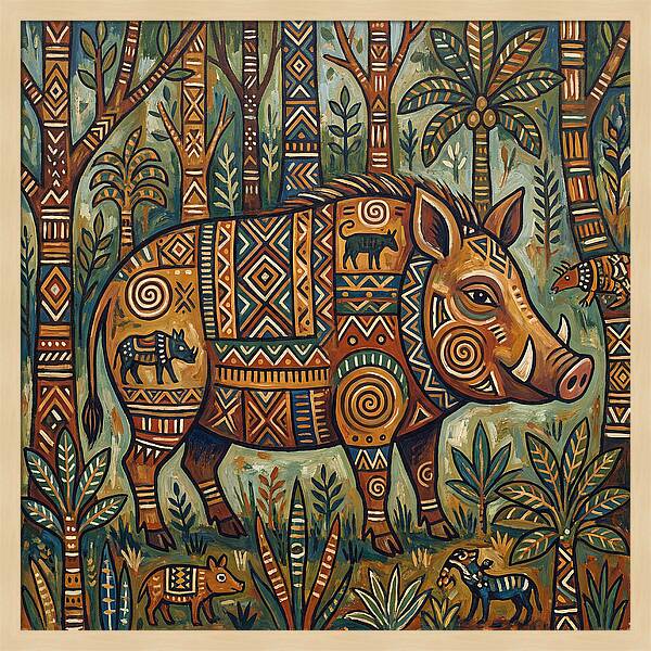 Forest Hog Folk Art