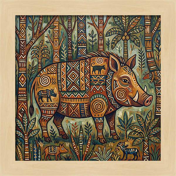 Forest Hog Folk Art