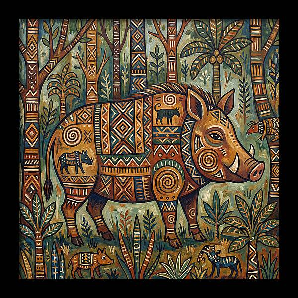 Forest Hog Folk Art
