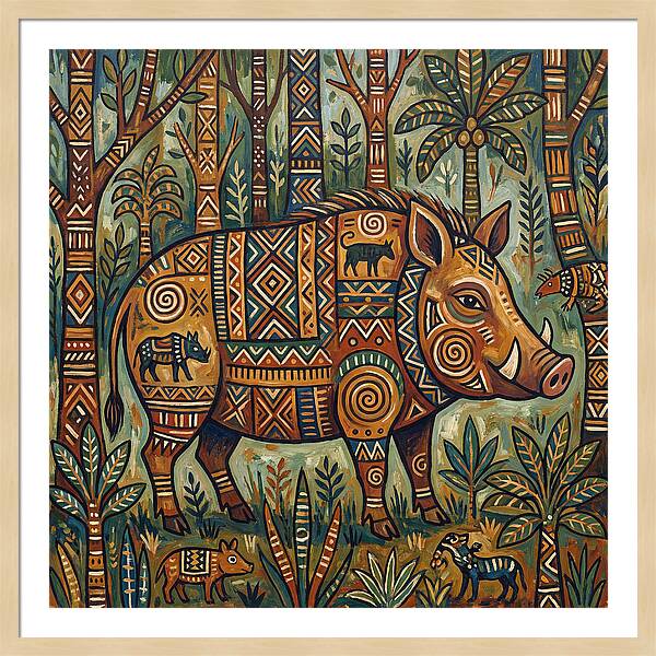 Forest Hog Folk Art