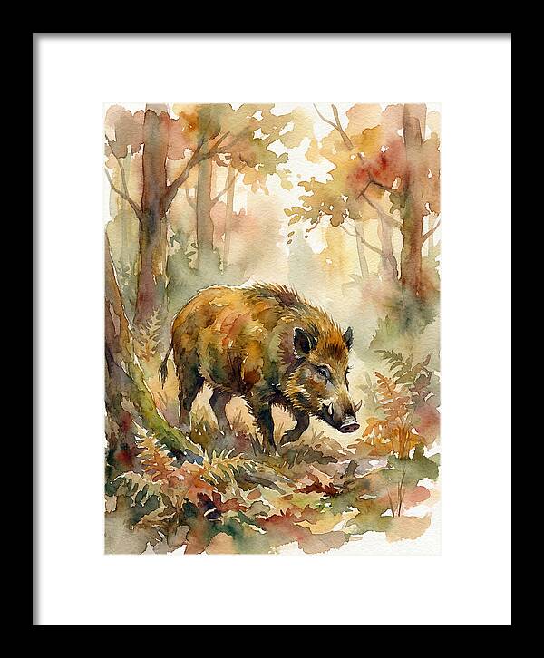 Forest Hog In Autumn