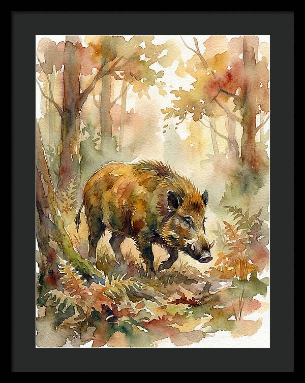 Forest Hog In Autumn