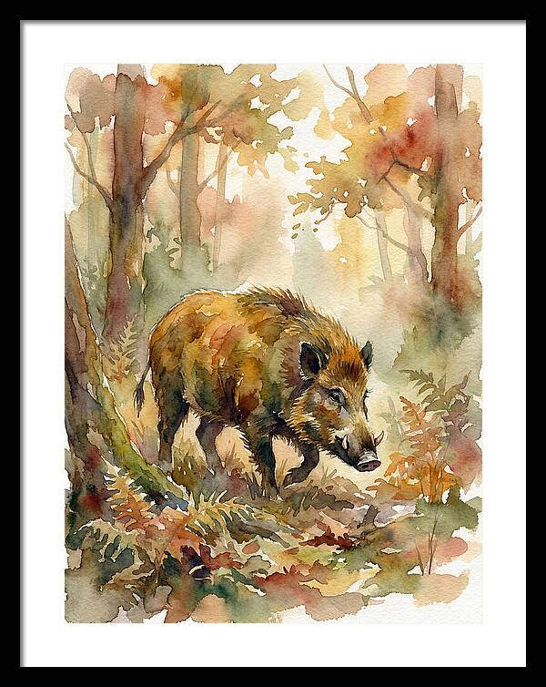 Forest Hog In Autumn
