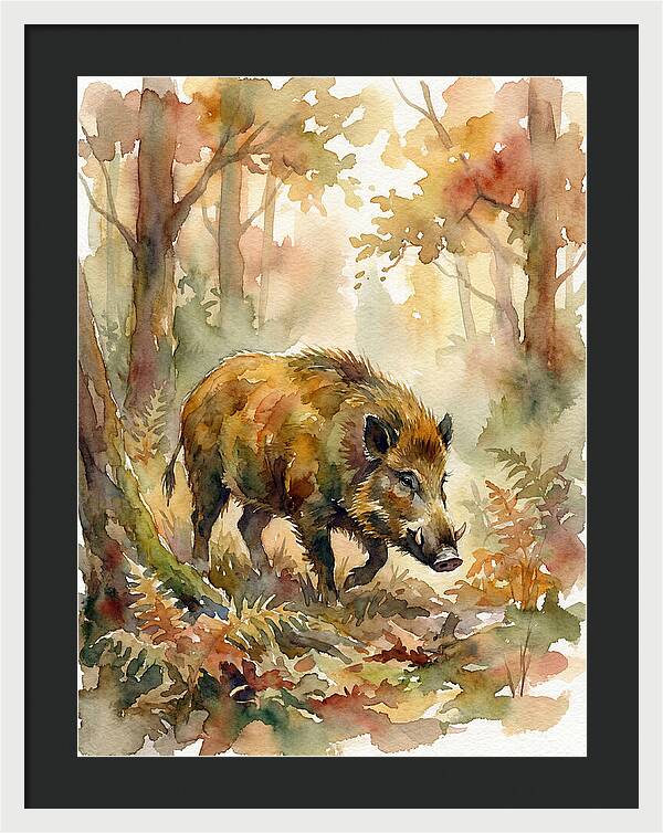 Forest Hog In Autumn