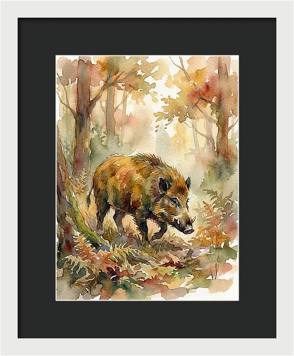 Forest Hog In Autumn