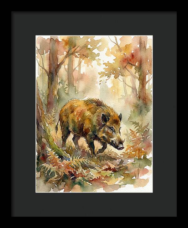 Forest Hog In Autumn