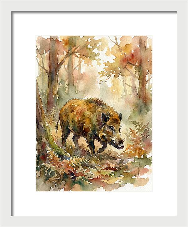 Forest Hog In Autumn