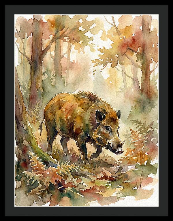 Forest Hog In Autumn