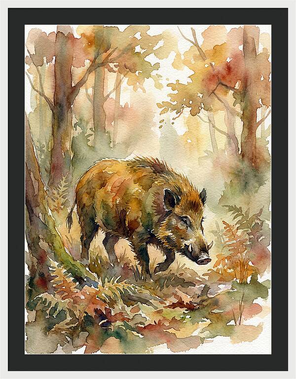 Forest Hog In Autumn