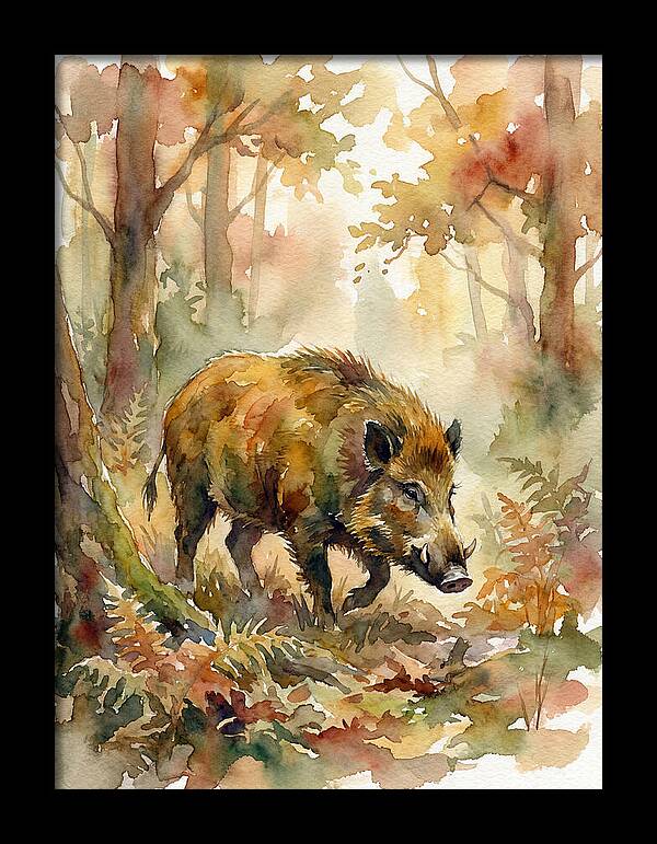 Forest Hog In Autumn