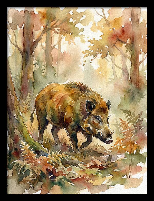 Forest Hog In Autumn