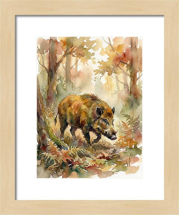 Forest Hog In Autumn