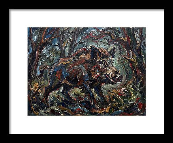 Forest Hog In Expressionist Style