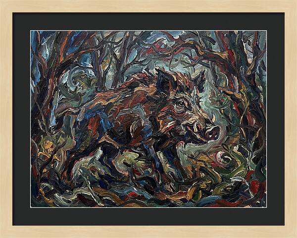Forest Hog In Expressionist Style