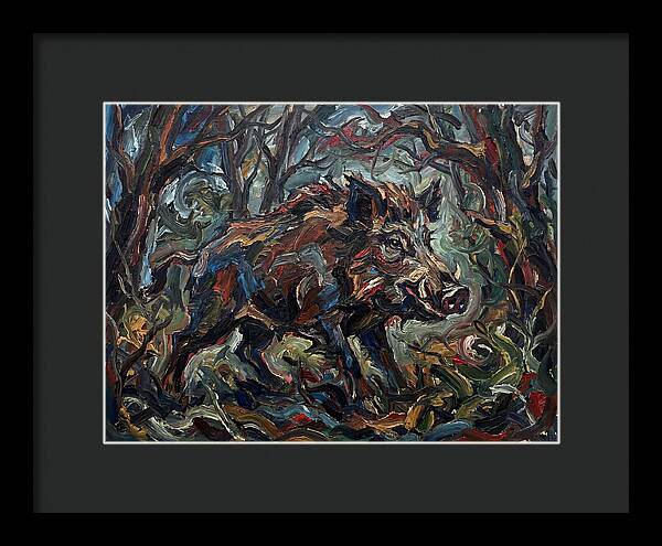 Forest Hog In Expressionist Style