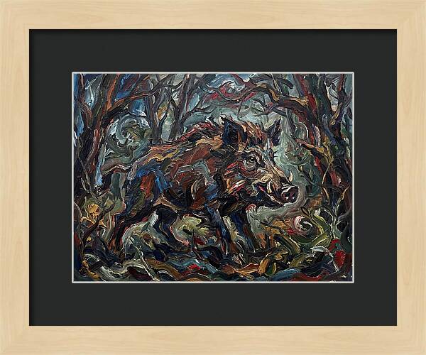 Forest Hog In Expressionist Style