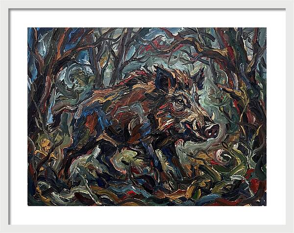 Forest Hog In Expressionist Style