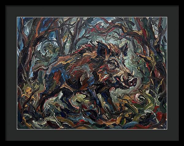 Forest Hog In Expressionist Style