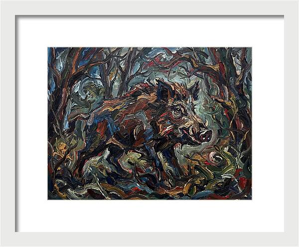 Forest Hog In Expressionist Style