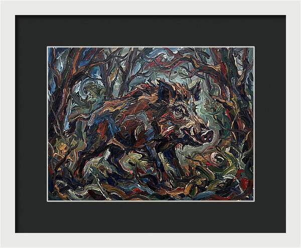 Forest Hog In Expressionist Style