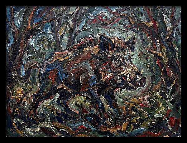 Forest Hog In Expressionist Style