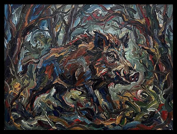 Forest Hog In Expressionist Style