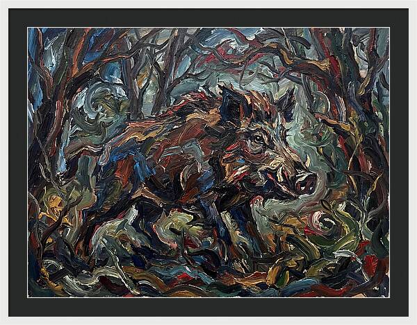 Forest Hog In Expressionist Style