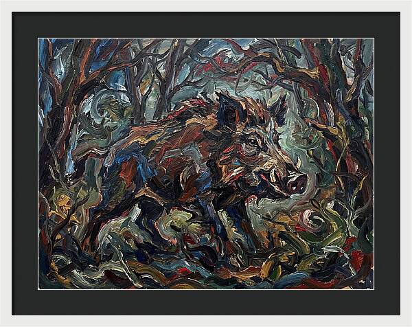 Forest Hog In Expressionist Style